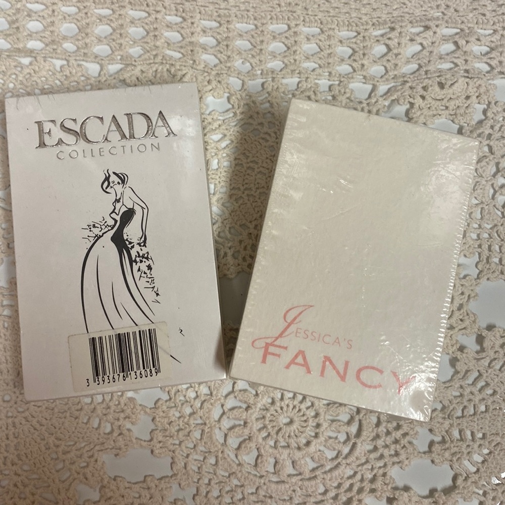 Fragrance blotter cards.